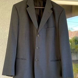 Charcoal Pinstripe Sport Coat Jacket 46L